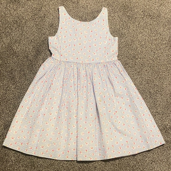 Polo by Ralph Lauren Blue and Pink Patterned Kids Dress - Picture 2 of 9